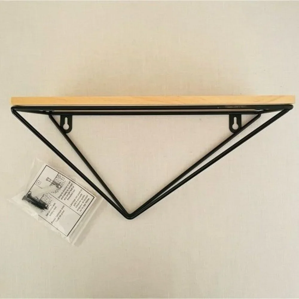 Short Stories Asymmetrical Wall Shelf w/Hardware to Hang Wood Floating